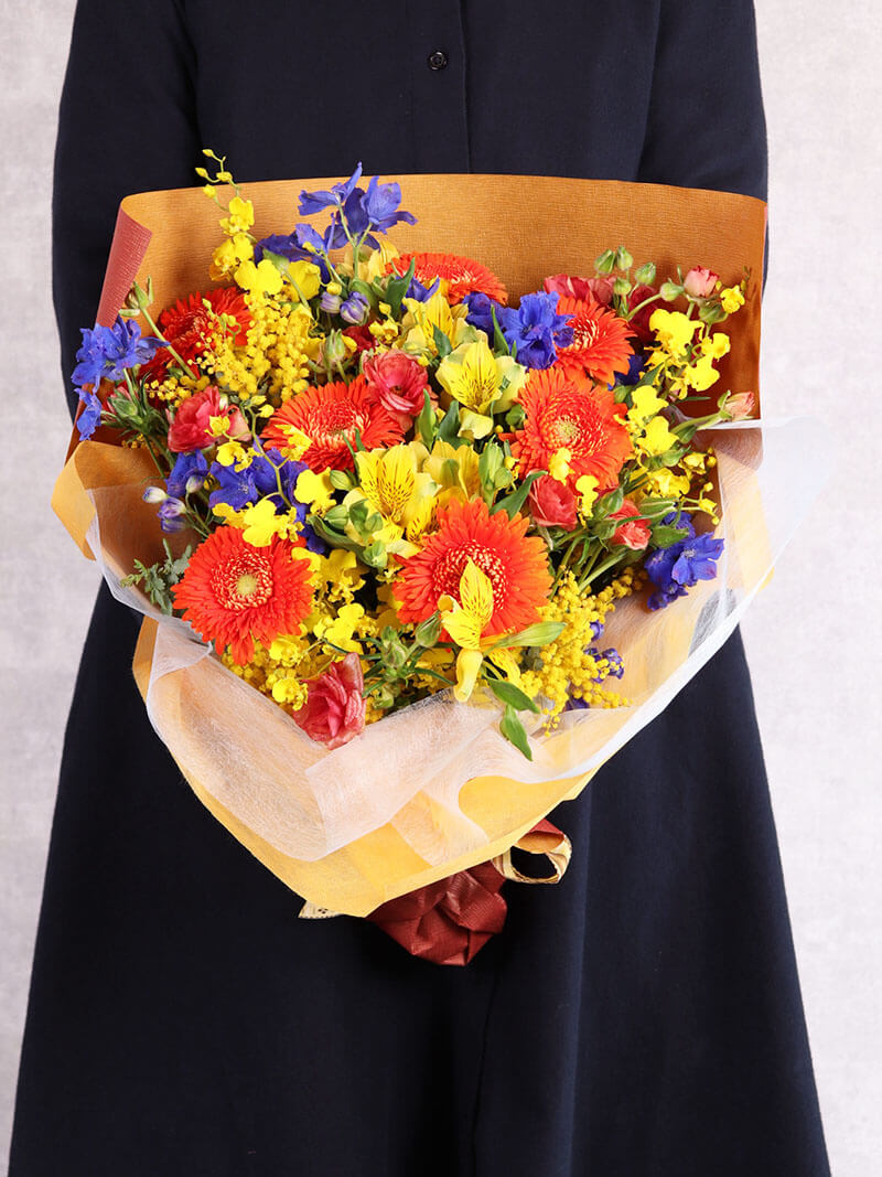 ビタミンカラーのおまかせ花束