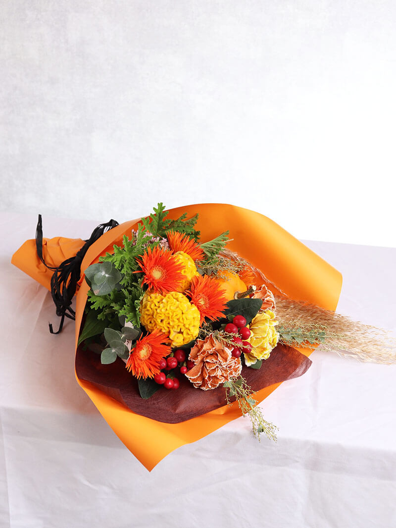 ハロウィン用のおまかせ花束