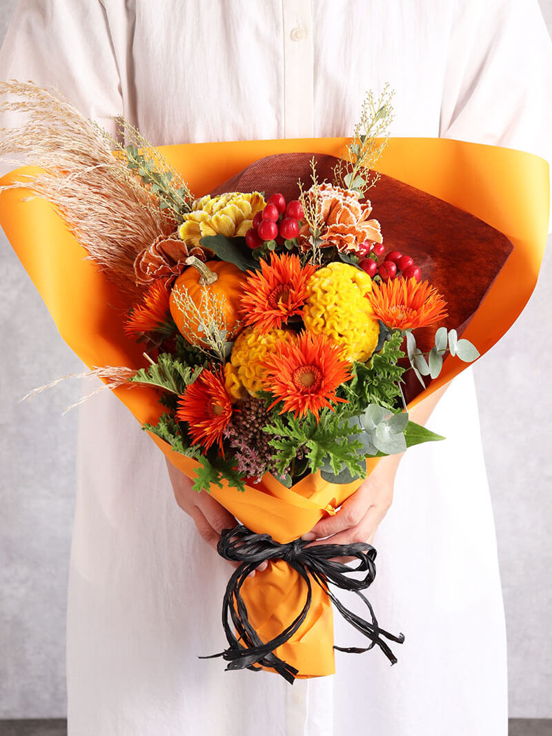 ハロウィン用のおまかせ花束