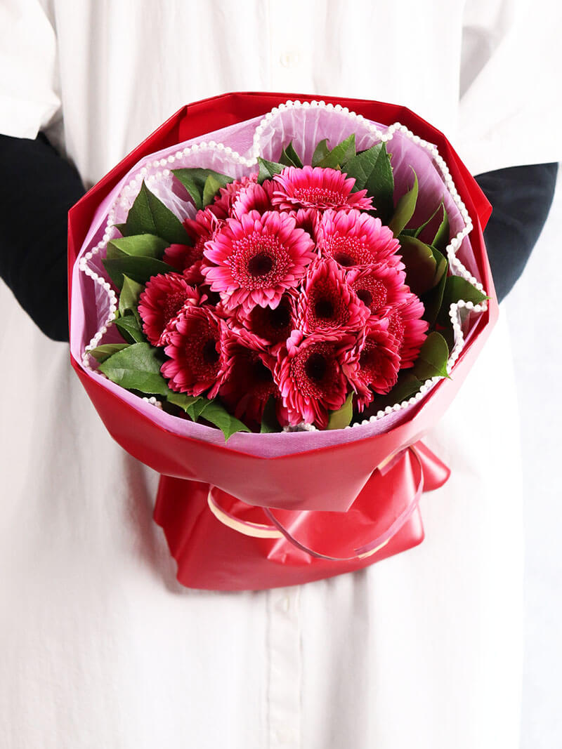 ピンクガーベラ20本の花束