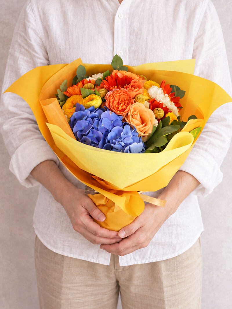～Sunny Smile Bouquet～｜誕生日・発表会・お祝いに彩りブーケ