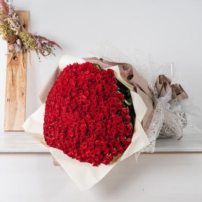 赤バラ365本の花束