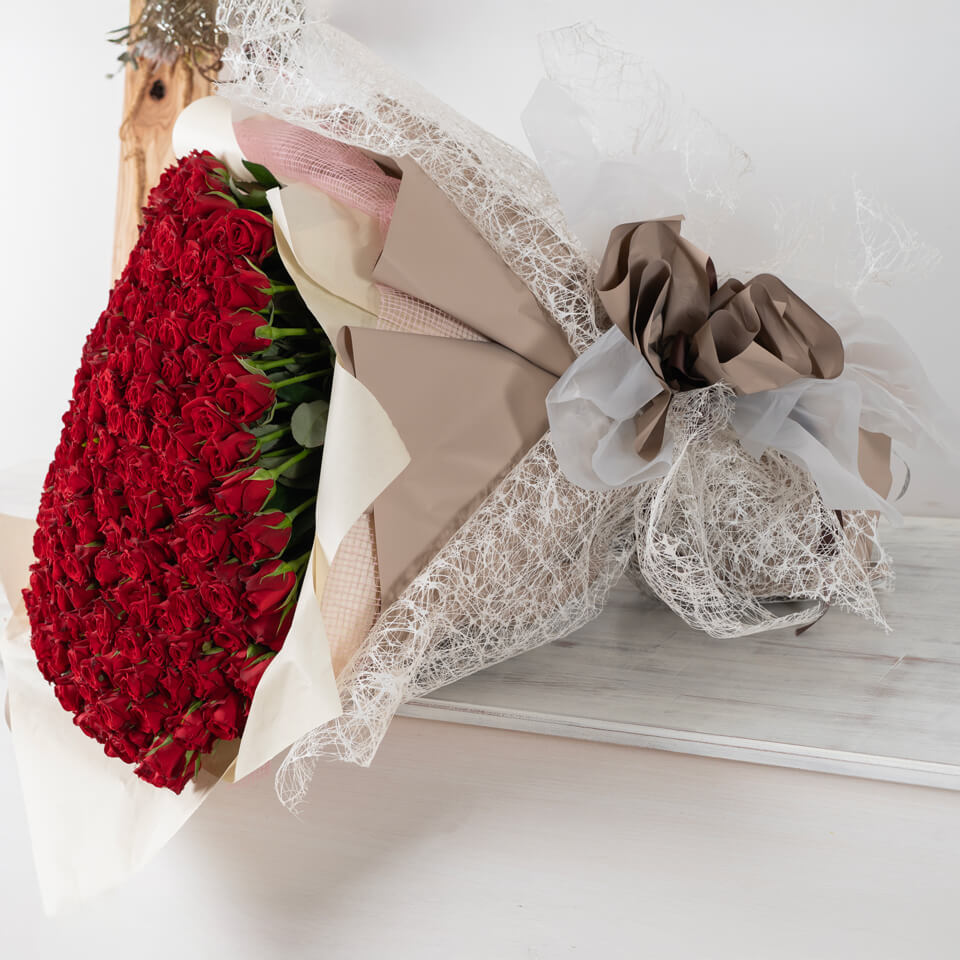 赤バラ365本の花束