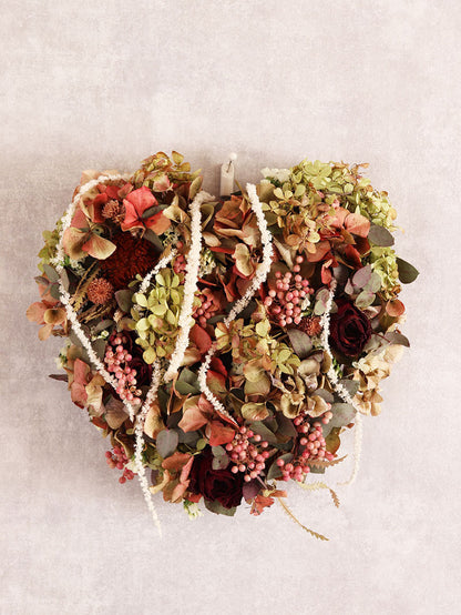 wreath(ハート型リース ピンク系）