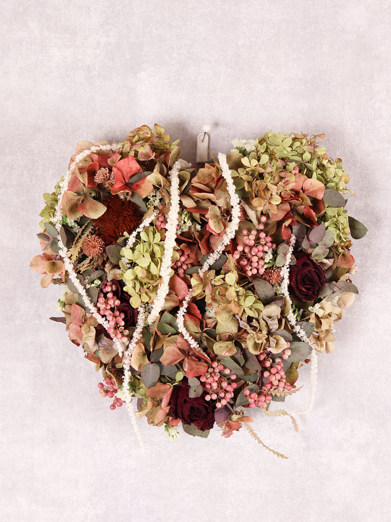 wreath(ハート型リース ピンク系）