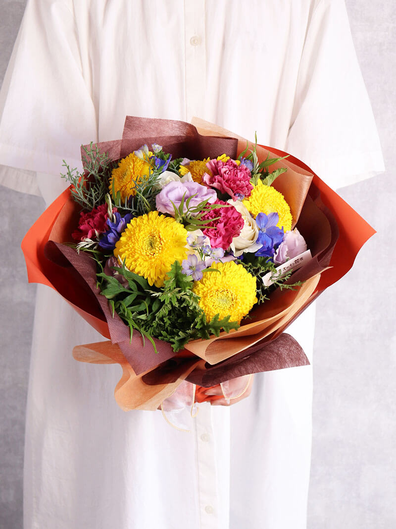 ビタミンカラーの華やかブーケ