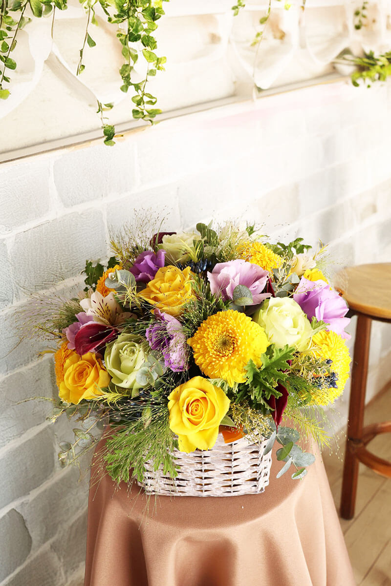 陽だまりのおまかせバスケットアレンジ