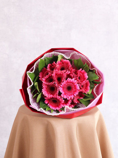 ピンクガーベラ20本の花束