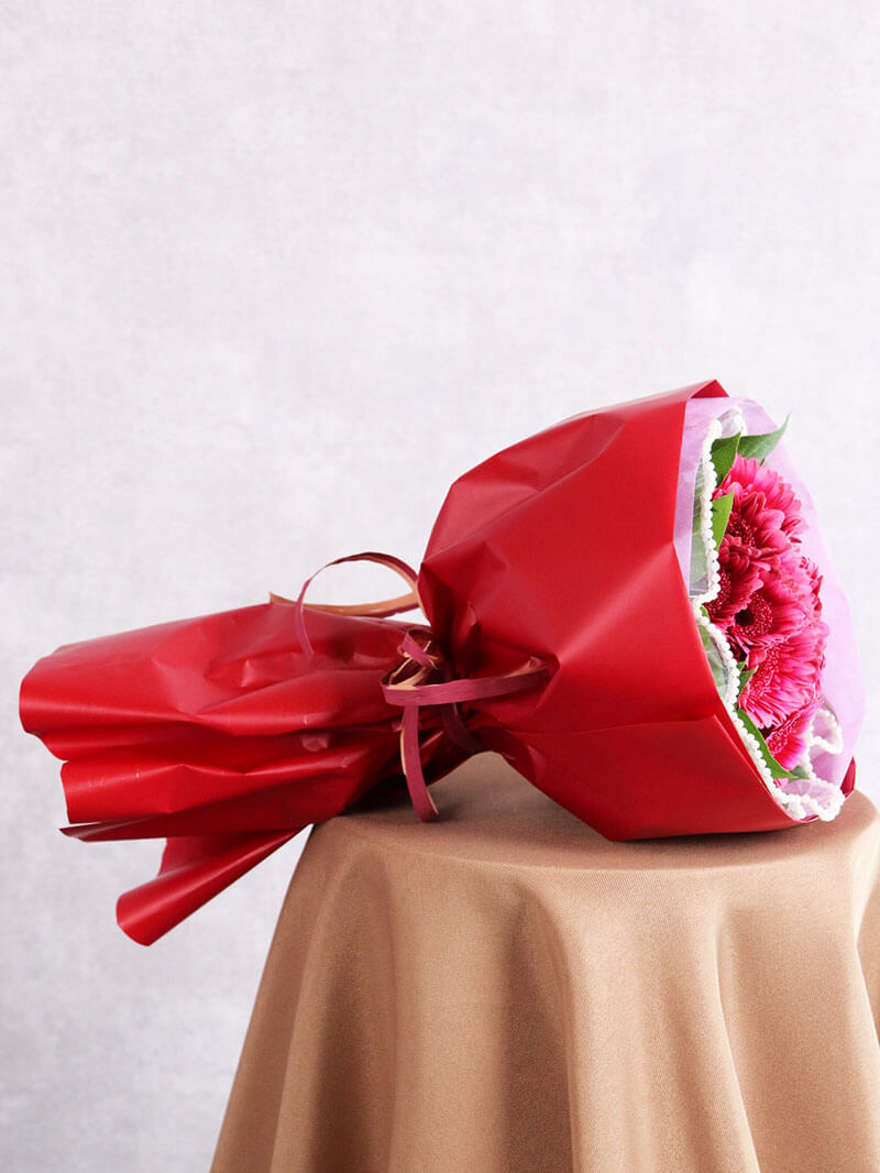 ピンクガーベラ20本の花束