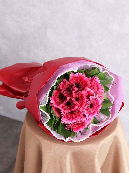 ピンクガーベラ20本の花束