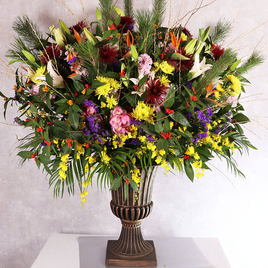 華やかステージ花つぼ活け（花器軽量）