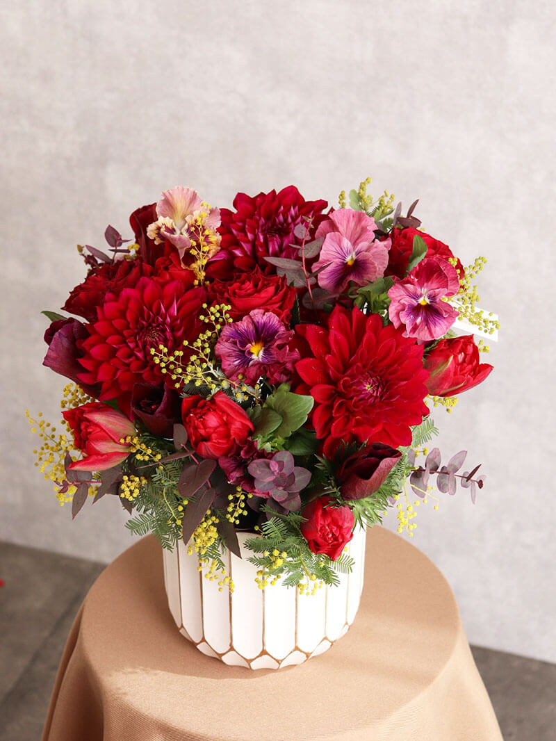 還暦おすすめ　赤系おまかせアレンジ