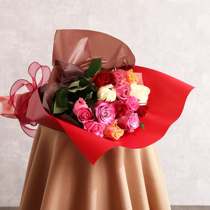 バラ色ミックス 花束