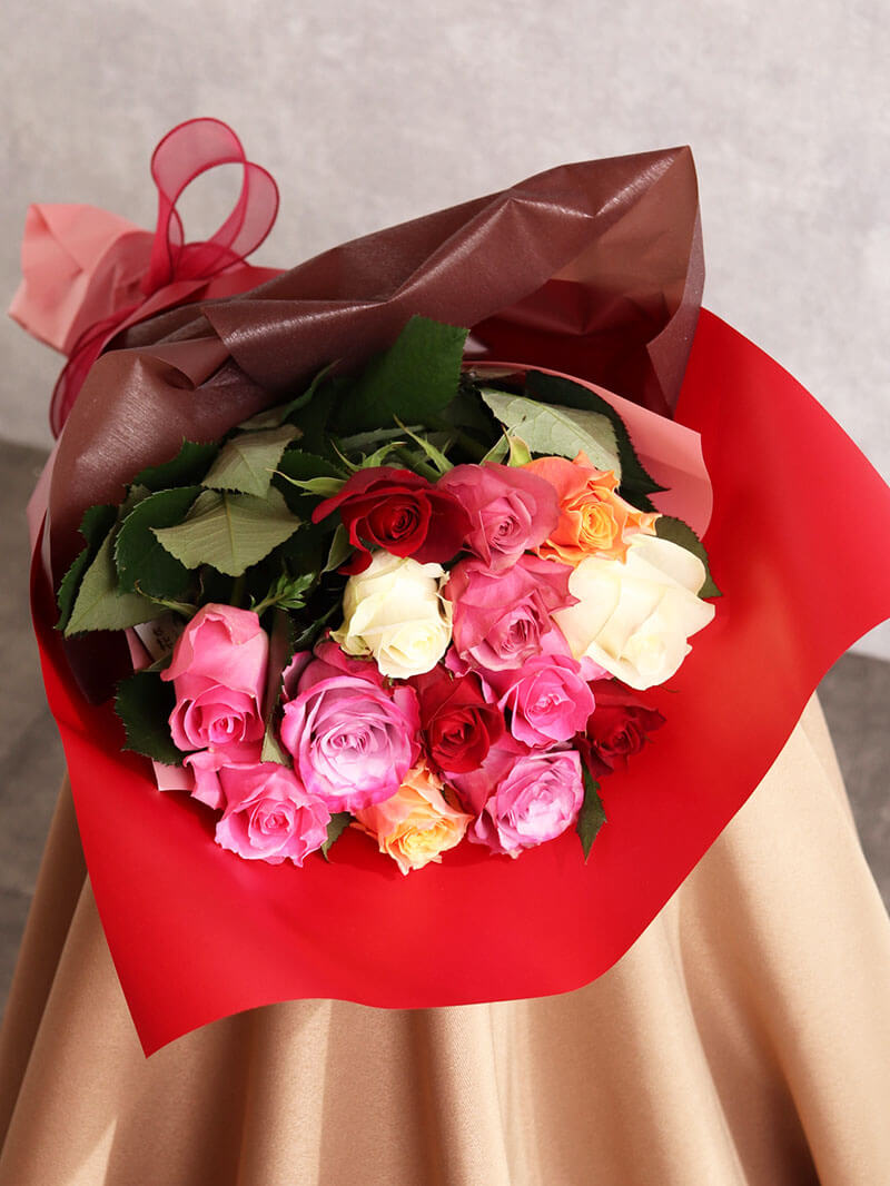 バラ色ミックス 花束