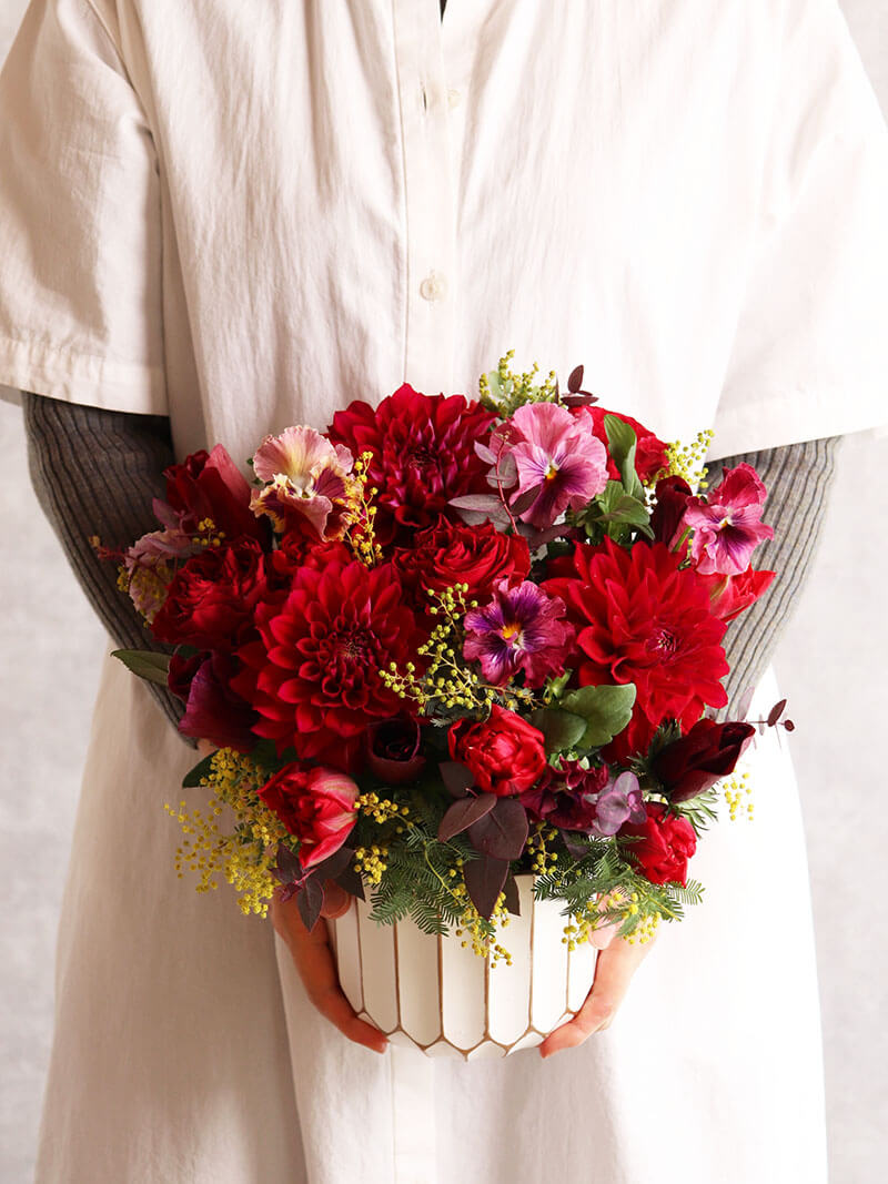 還暦おすすめ　赤系おまかせアレンジ