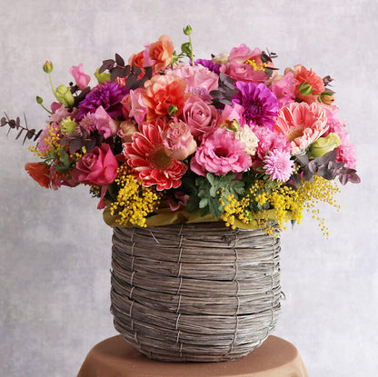 季節のおまかせピンクブロッサムバスケット