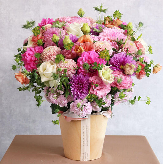 母の日おすすめ　ピンクブーケアレンジメント